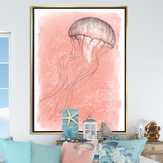 Designart - Coastal Sea Life IV jellyfish sketches